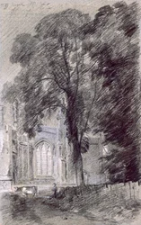 イーストバーホルト教会-ウエストエンド（紙の上のグラファイト）